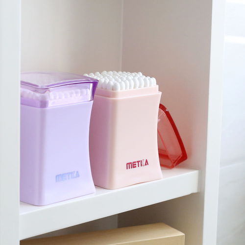 美特家metka典雅方形棉签瓶创意家居居家日用百货棉签筒棉签盒